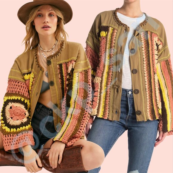 NWT Free People No Rain Sweater Jacket Sz S - Picture 3 of 13